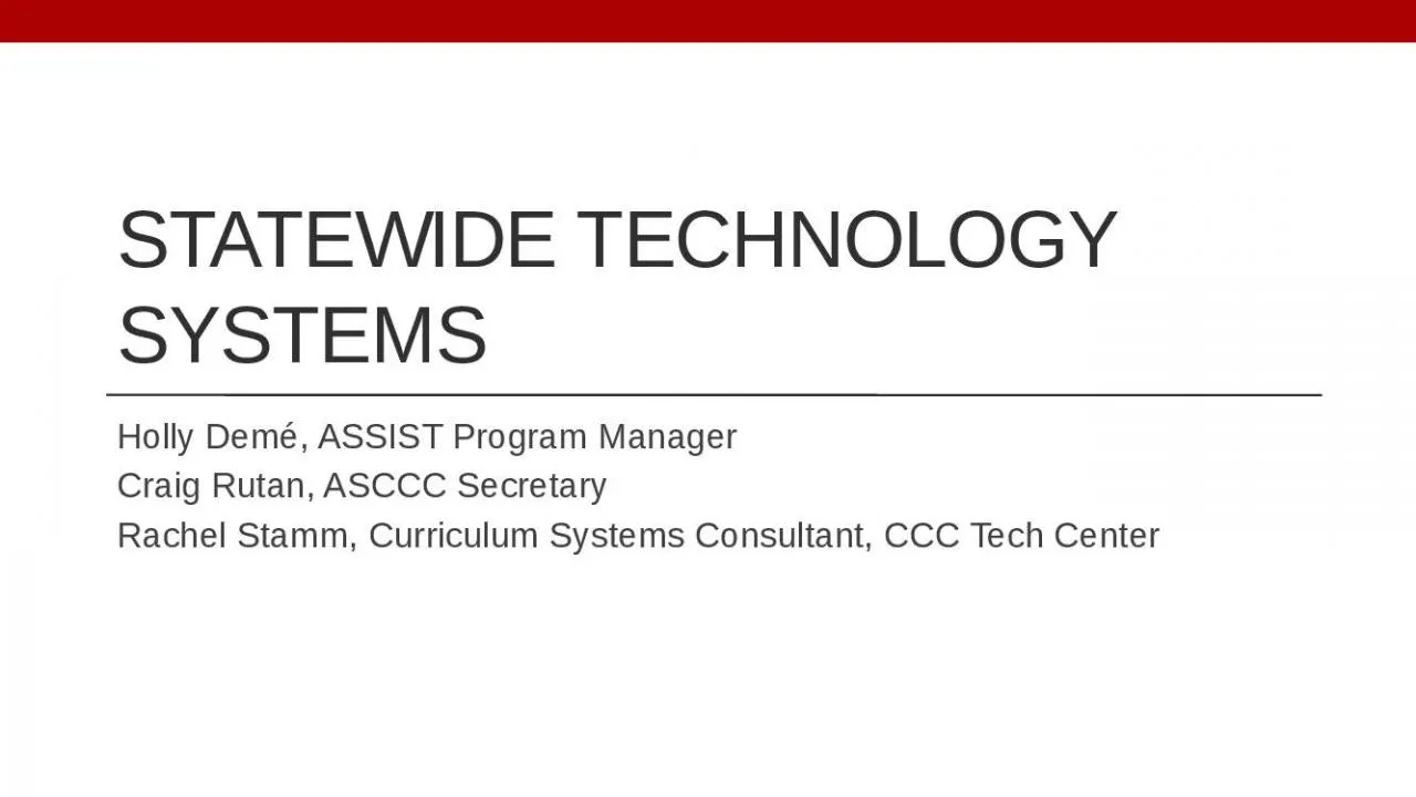 PPT-Statewide technology systems