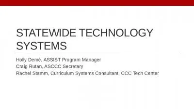 Statewide technology systems