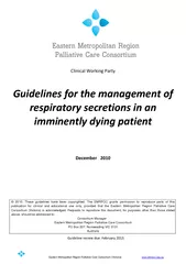 Eastern Metropolitan Region Palliative Care Consortium (Victor
...