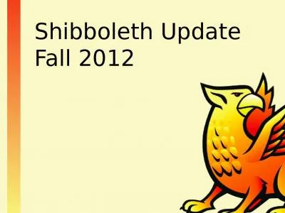 Shibboleth  Update Fall 2012