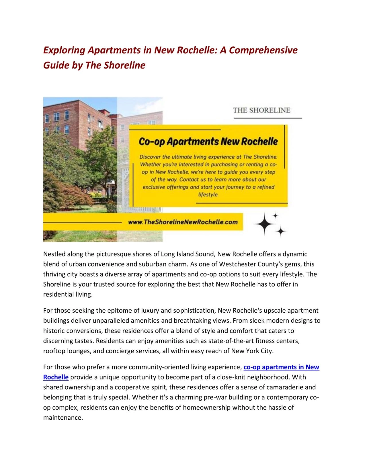 PDF-Exploring Apartments in New Rochelle: A Comprehensive Guide by The Shoreline