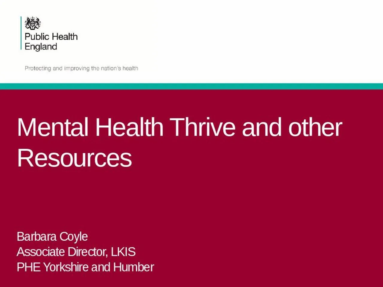 PPT-Mental Health Thrive and other Resources