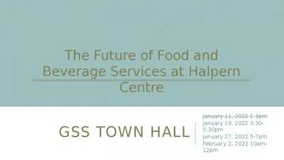 GSS Town Hall January 11, 2022 1-3pm