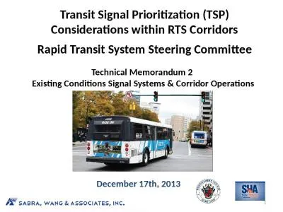 Transit Signal Prioritization (TSP)