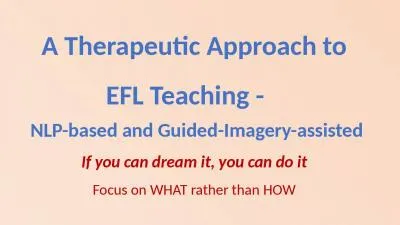 A Therapeutic Approach to EFL Teaching