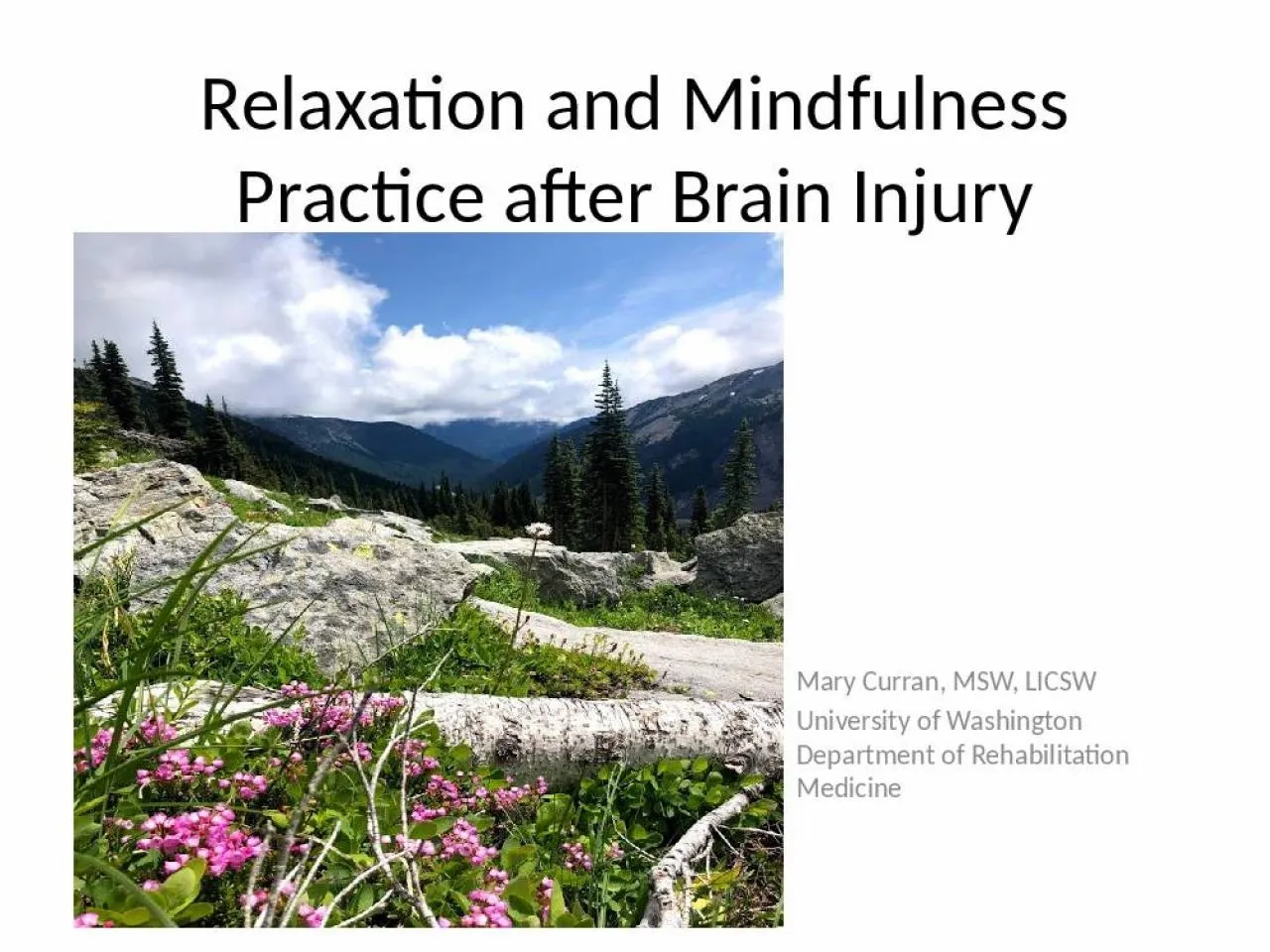 PPT-Relaxation and Mindfulness Practice after Brain Injury