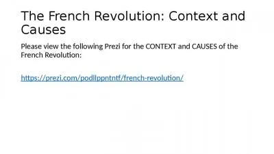 The  French Revolution: Context