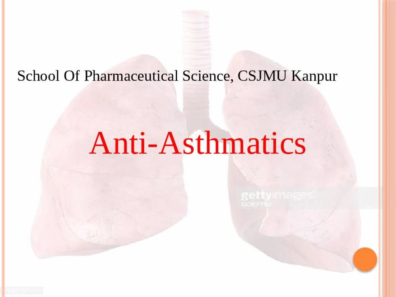 PPT-School Of Pharmaceutical Science, CSJMU Kanpur