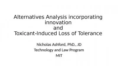 Alternatives Analysis incorporating innovation