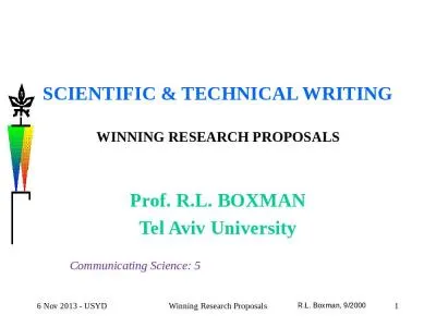 6 Nov 2013 - USYD Winning Research Proposals