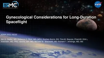 Gynecological Considerations for Long-Duration Spaceflight