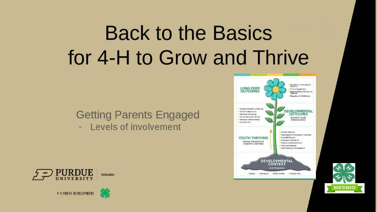 PPT-Back to the Basics for 4-H to Grow and Thrive