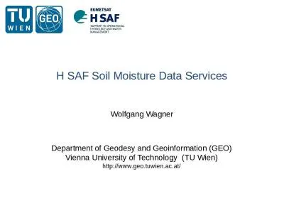 H SAF Soil Moisture Data Services