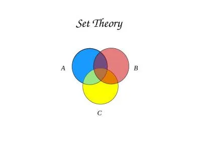 Set Theory A B C This Lecture