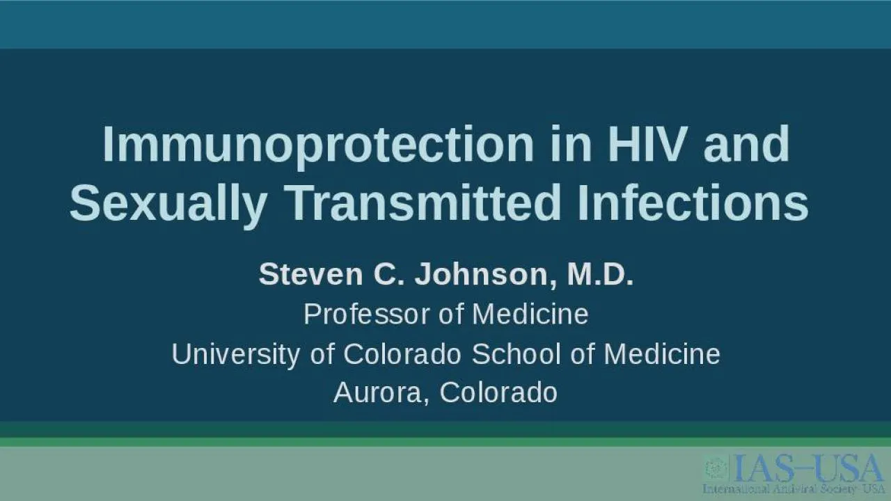 PPT-Immunoprotection in HIV and Sexually Transmitted Infections