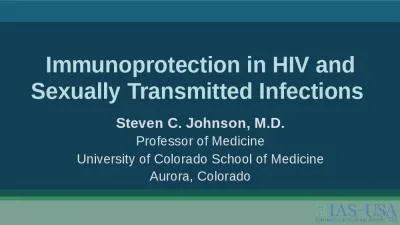 Immunoprotection in HIV and Sexually Transmitted Infections