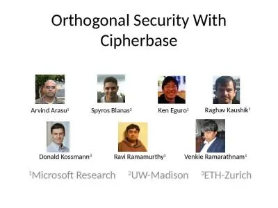 Orthogonal Security With Cipherbase