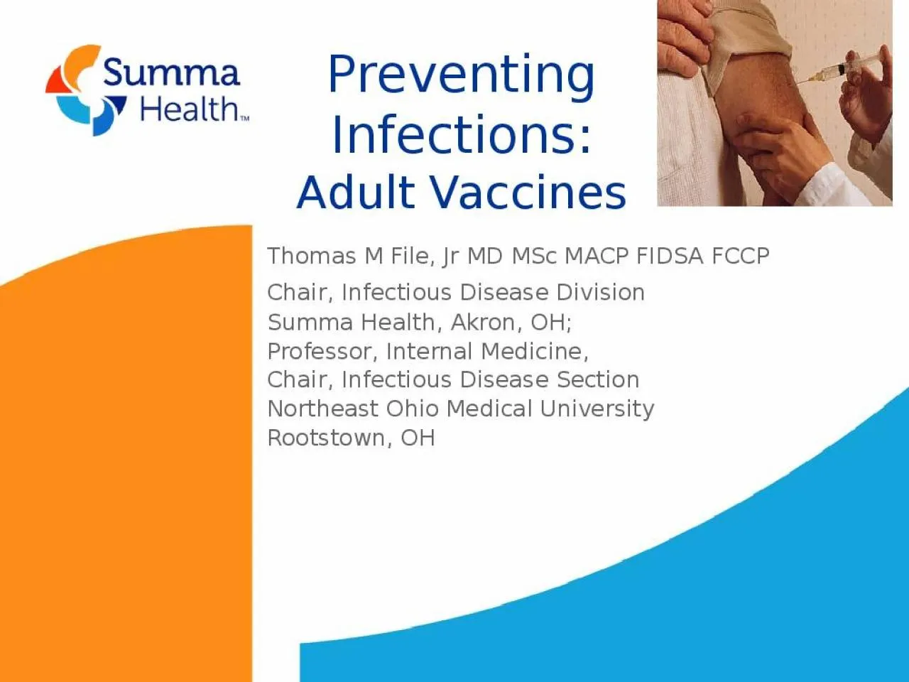 PPT-Preventing Infections: Adult Vaccines