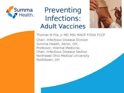 Preventing Infections: Adult Vaccines