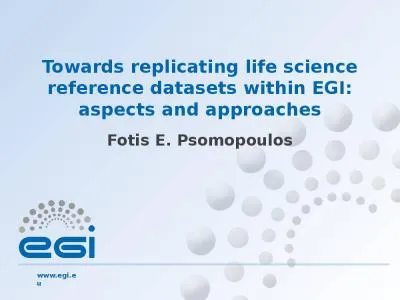 Towards replicating life science reference datasets within EGI: