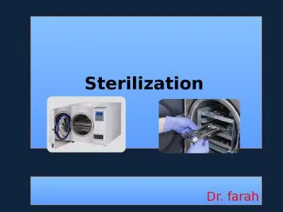 Sterilization   Dr.  farah