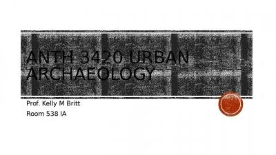 ANTH 3420 Urban Archaeology