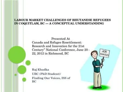 Labour market challenges of Bhutanese Refugees in Coquitlam, BC — A conceptual