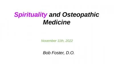 Bob Foster, D.O. Spirituality