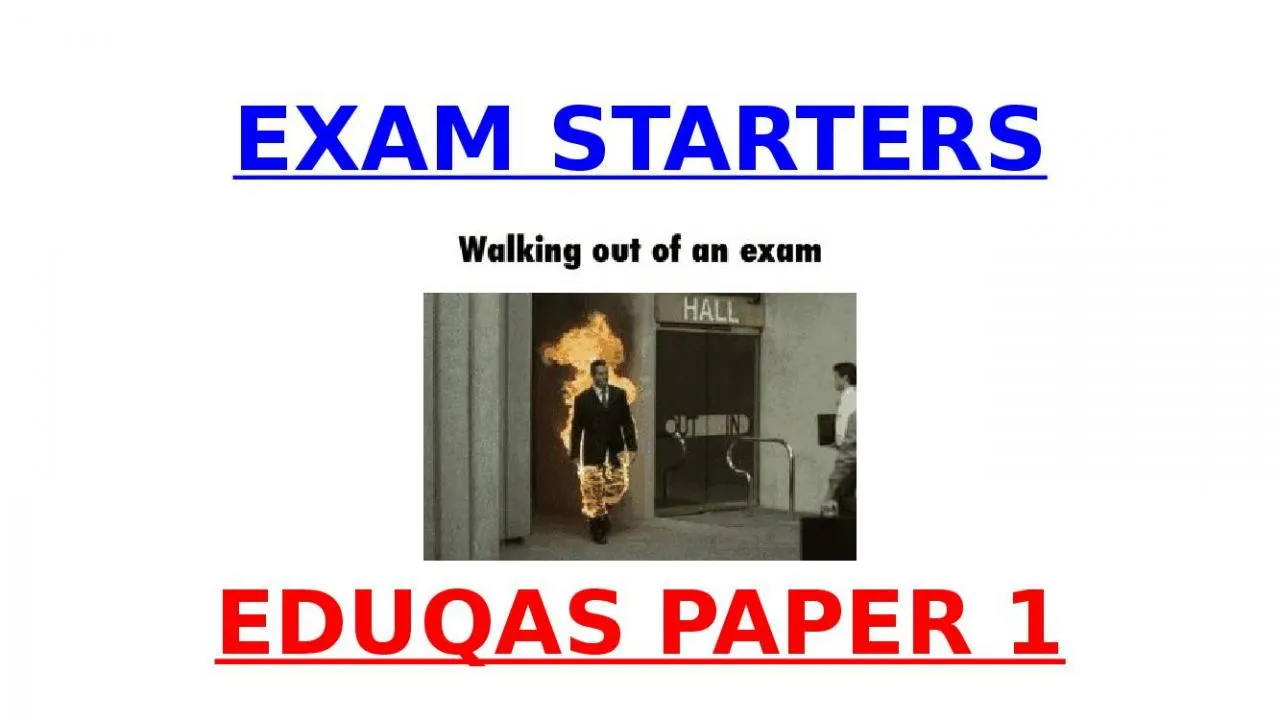 PPT-EXAM STARTERS EDUQAS PAPER 1