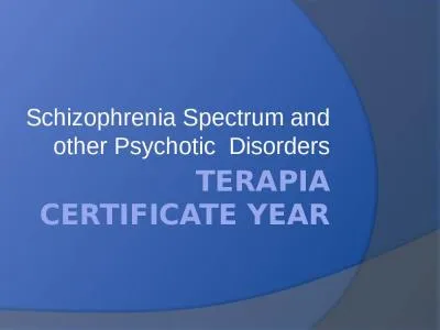 Terapia Certificate year