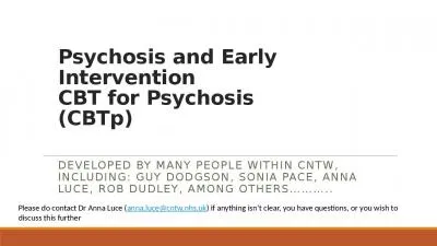 Psychosis and Early Intervention