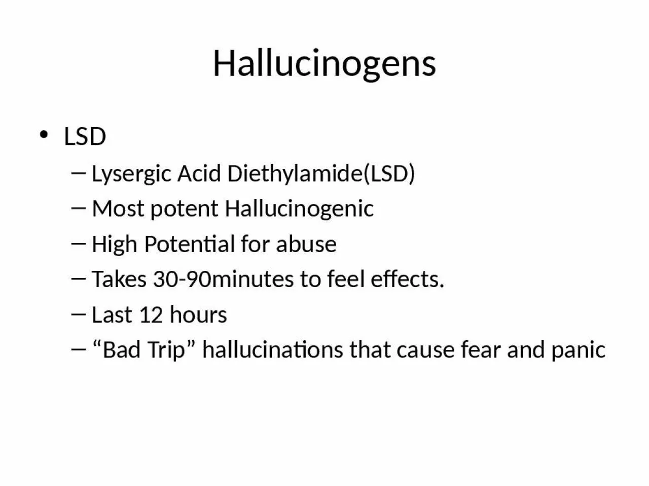 PPT-Hallucinogens LSD Lysergic Acid Diethylamide(LSD)