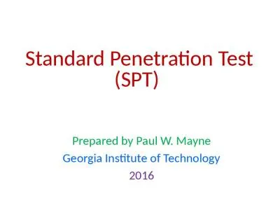 Standard Penetration Test (