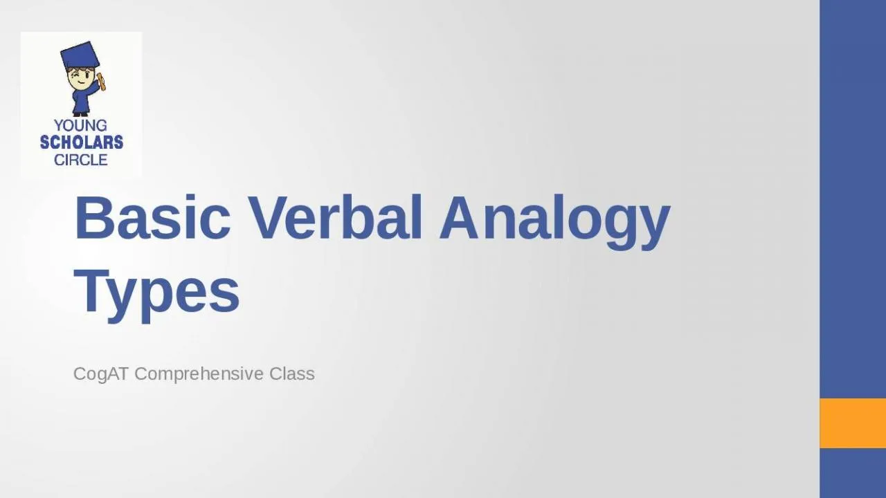 PPT-Basic Verbal Analogy Types