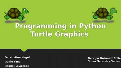 Programming in Python Turtle Graphics