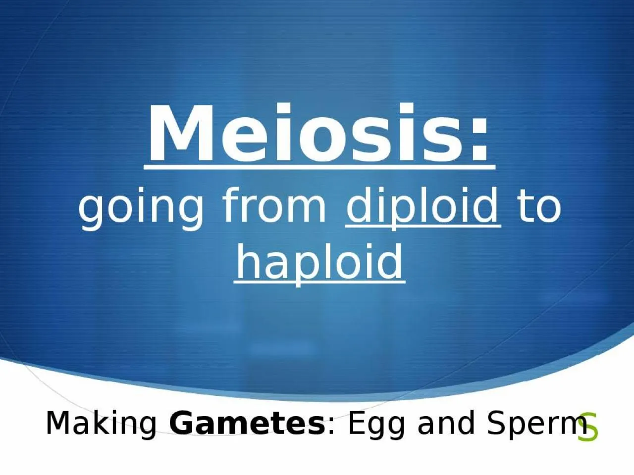 PPT-Meiosis: going from diploid