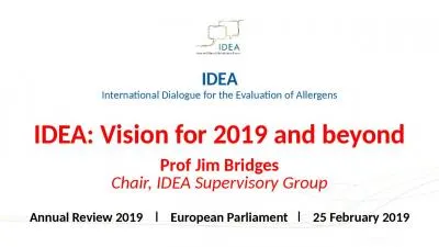 IDEA International Dialogue for the Evaluation of Allergens