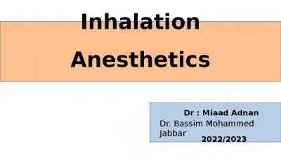 Inhalation Anesthetics