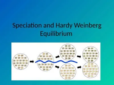 Speciation and Hardy Weinberg Equilibrium