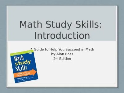 Math Study Skills:  Introduction