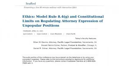 Ethics: Model Rule 8.4(g) and Constitutional