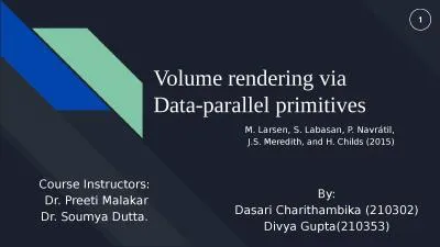 Volume rendering via  Data-parallel primitives