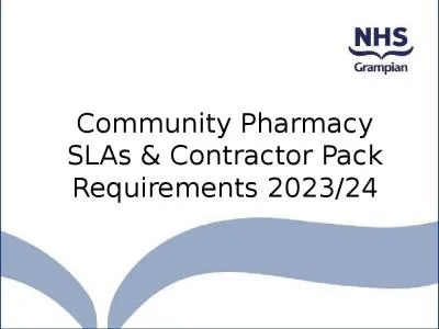 Community Pharmacy SLAs