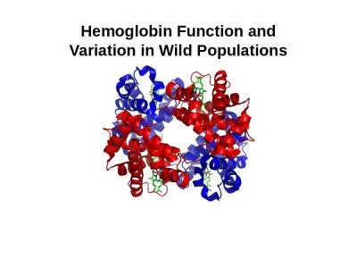 Hemoglobin Function and Variation in Wild Populations