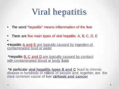 Viral   hepatitis The   word