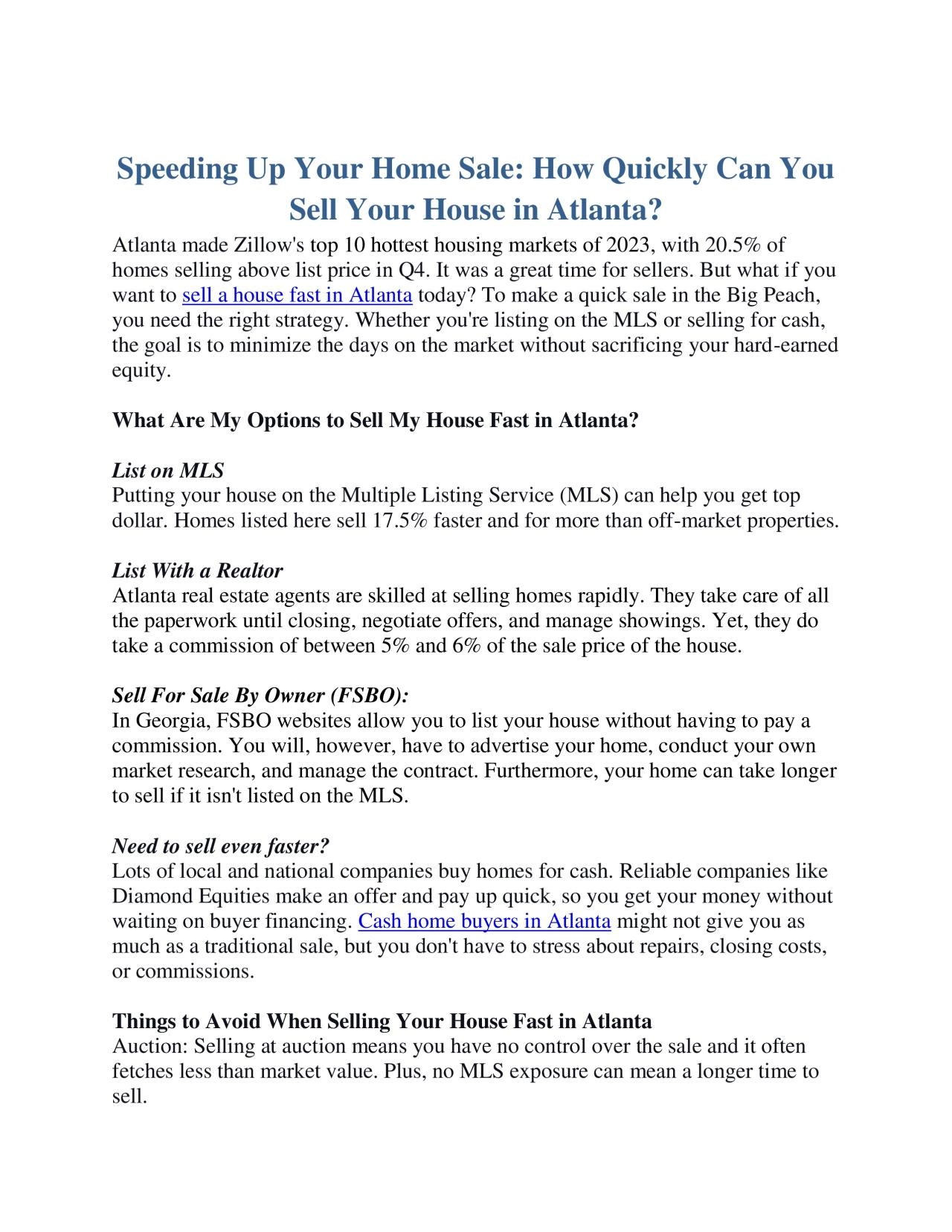 PDF-Speeding Up Your Home Sale: How Quickly Can You Sell Your House in Atlanta?