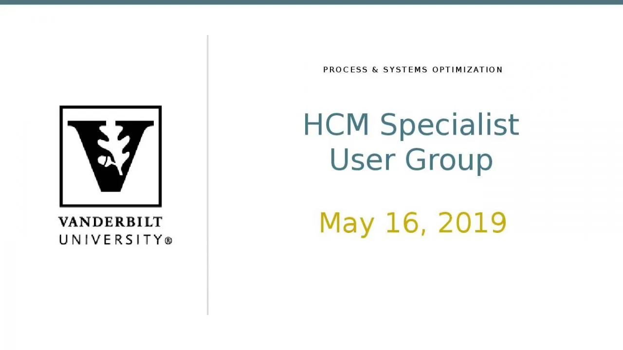 PPT-HCM Specialist User Group