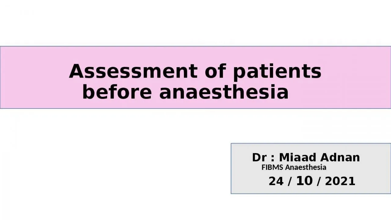 PPT-Assessment of patients before