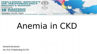 Anemia in CKD Kantartzi