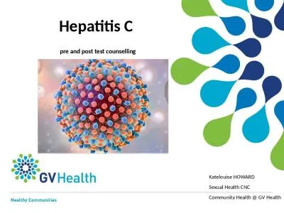 Hepatitis C   pre and post test counselling